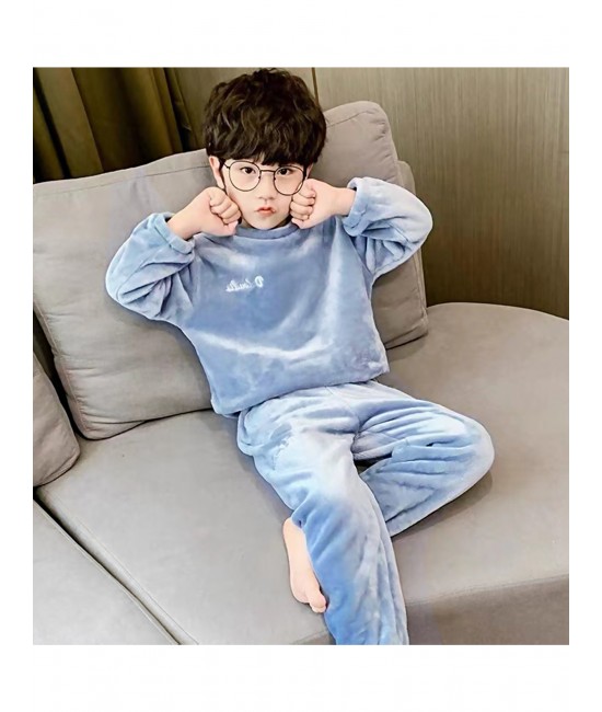 Kids Solid Colored Pajama Set